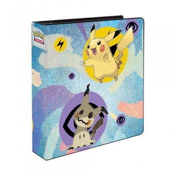 Pikachu & Mimikyu 2 colių segtuvas Pokémon kortelėms su 3 žiedais Ultra Pro